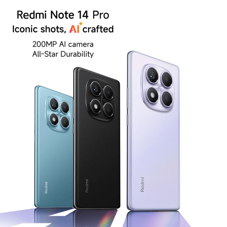 Xiaomi Redmi Note 14 Pro 4G Global, 12GB+256GB, In-screen Fingerprint, 6.67 inch Xiaomi HyperOS Helio G100-Ultra Octa Core, NFC, Network: 4G, Note 14 Pro 4G, 12GB+256GB(Black), Note 14 Pro 4G, 12GB+256GB(Blue) Xiaomi Redmi Note 14 Pro 4G Global, 12GB+256GB, In-screen Fingerprint, 6.67 inch Xiaomi HyperOS Helio G100-Ultra Octa Core, NFC, Network: 4G, Note 14 Pro 4G, 12GB+256GB(Black), Note 14 Pro 4G, 12GB+256GB(Blue)